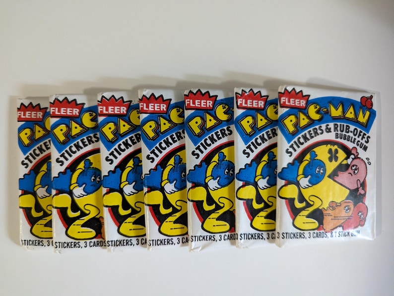 1980 Pac-man Stickers and Rub-offs Bubble Gum Sealed Pack Midway. - Etsy