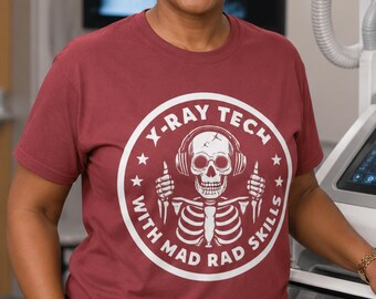 Skeleton X-Ray Tech Comfort Colors T-Shirt, Medical Humor Shirt, Radiology Tech Gift, xray tech Tee, Radiology Tech Apparel, XRAY Tech Shirt