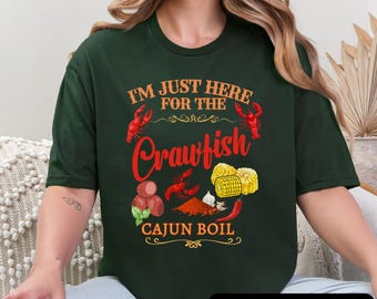Cajun Boil T-Shirt, Perfect for Seafood Lovers, Crawfish Fest, Summer Celebrations, BBQ Parties, Gifts for Foodies, cajun crayfish boil tee