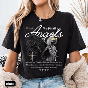 Divine Angels Art Design Tee, Spiritual T-Shirt, Gift for Angel Lovers, Inspirational Apparel, Heaven themed T, Angels inspirational Tee