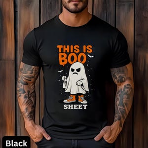 Funny Boo Sheet Halloween Tee, Spooky Season Apparel, Halloween ghost humor tee, Halloween ghost meme tee, Seasonal humor boo sheet tee
