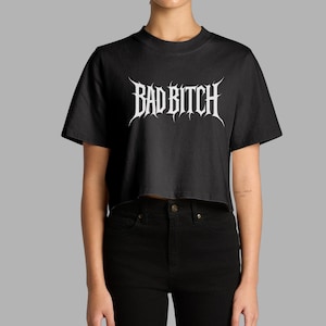 Edgy Women's Crop Tee, Unhinged bold crop top, Trendy hot chick Shirt, Alternative women's Fashion, Streetwear Style bold woman crop tee