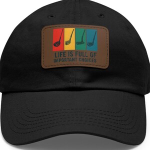 Golf Dad Hat: Leather Patch, Funny Golfer Gift