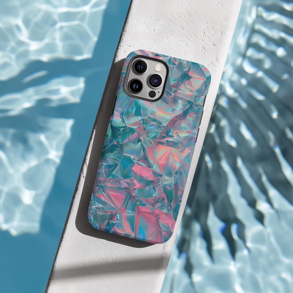 Holographic Y2K Tough Phone Case- Pink and Blue Protective Cover for iPhone 17 16 15 14 Pro Max Air Samsung Galaxy 25 24 23 22 Plus Holographic Y2K Tough Phone Case- Pink and Blue Protective Cover for iPhone 17 16 15 14 Pro Max Air Samsung Galaxy 25 24 23 22 Plus