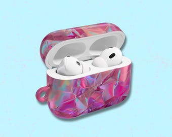 Pink Holographic AirPod Case: Protective Holo Apple Case