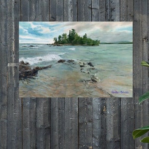 Porter's Island - Stampa artistica su carta opaca - Qualità Giclée - Serie "Northern Shores" - Un regalo fantastico per gli amanti della natura!