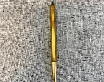 Rare Victorian Telescopic Pencil, FAIRCHILD, Gold Enamel Swiss