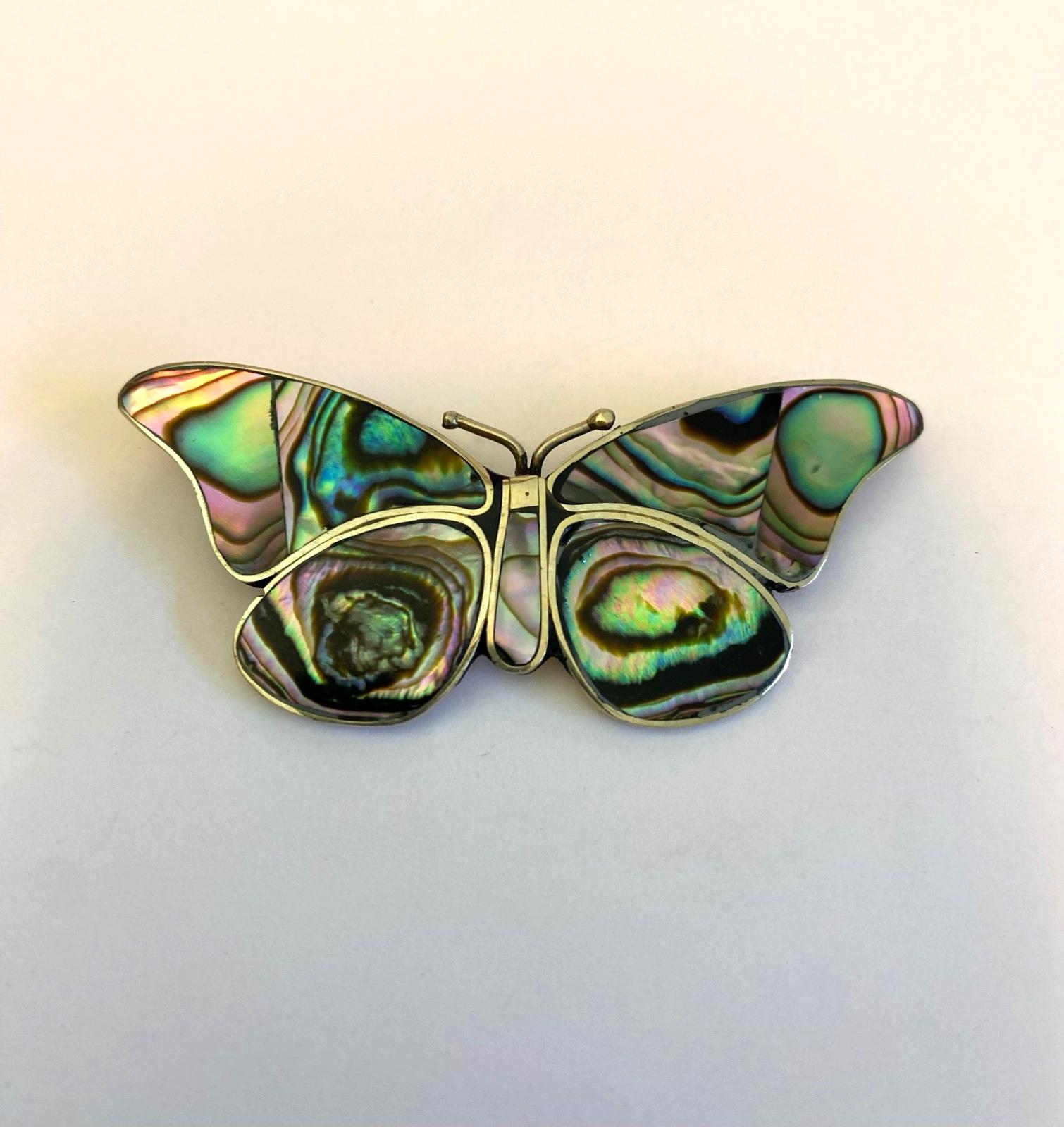 Vintage Alpaca Mexico Silver Abalone Brooch - Etsy