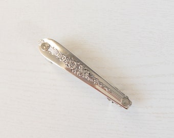 Royal Rose Silverware Handle Barrette Hair Clip