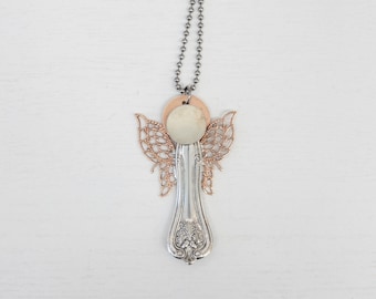 Spoon Handle Angel Necklace