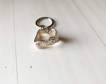 Bent Heart Keychain