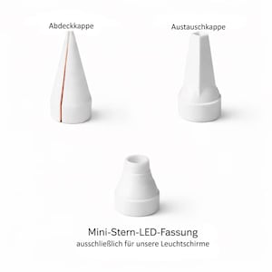 Leuchtstern Ersatzkappen Set – Abdeckkappe, Austauschkappe & Mini-Stern-LED-Fassung (nur für unsere Leuchtsterne)