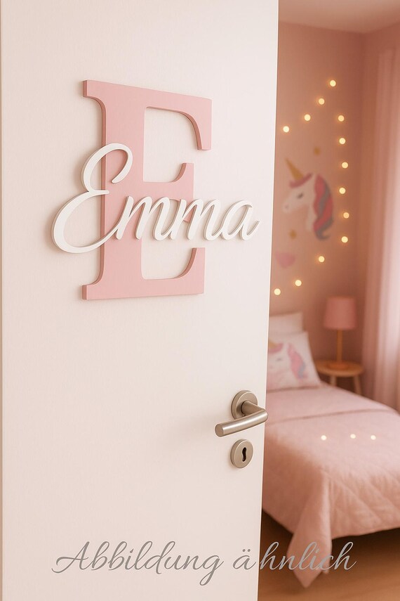 Türschild Kinderzimmer | Namensschild Kinderzimmer | Personalisiert | Dekoration Kinderzimmer | Türschild personalisiert | Geschenk Taufe