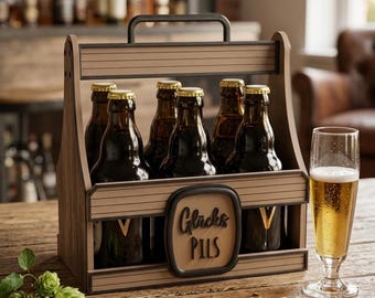 Beer crate | Six-pack of beer | Man bag | Father's Day gift | Personalizable | Tool box | Souvenir |