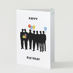 Cartão de aniversário para impressão | Boyband | BTS Army | Cartões de aniversário digitais | Cartão de feliz aniversário para impressão | Cartão de felicitações para download