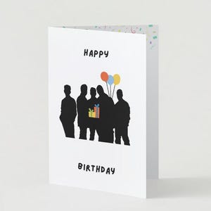 Afdrukbare verjaardagskaart | Boyband | Domkop | Digitale verjaardagskaarten | Afdrukbare gelukkige verjaardagskaart | Downloadbare wenskaart