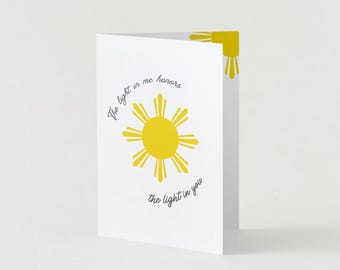 Tarjeta de agradecimiento "Namaste" / Tarjeta de felicitación imprimible (descarga digital)