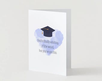 Tarjeta de Graduación de Apoyo / Felicitaciones Sinceras y Realistas (Descarga Digital)