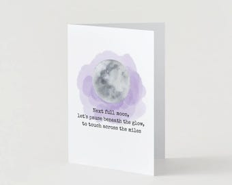 Tarjeta de felicitación "Luna de larga distancia" / A través de las millas (Descarga digital)