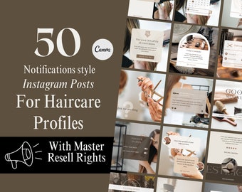 Modelli Instagram per parrucchieri: 50 post sui social media, MRR (Canva)