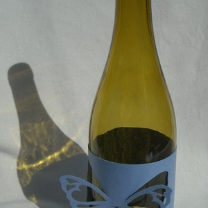 6 Butterfly Wedding Bottle wraps