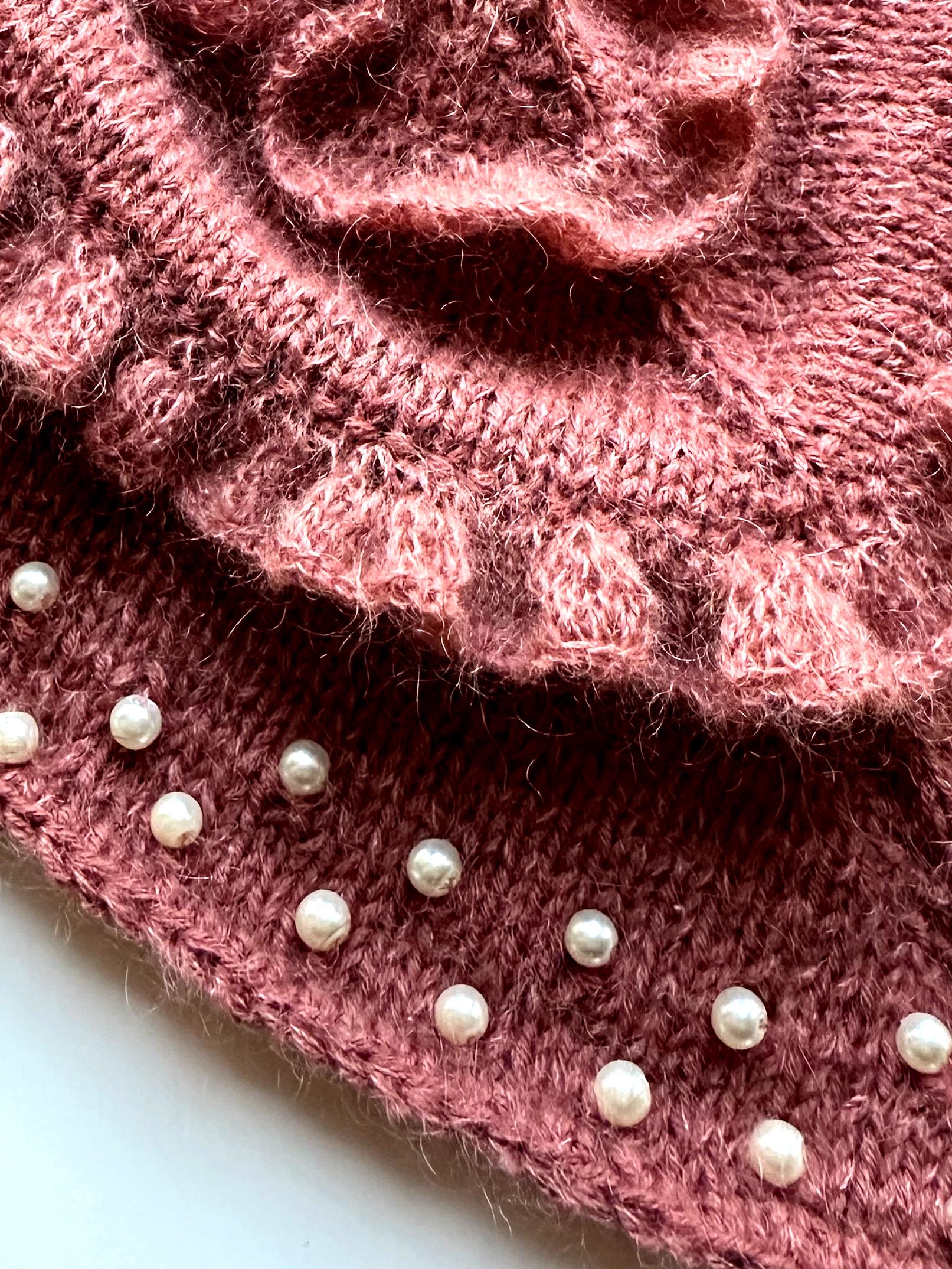 Rococo Bandit, Ruffle & Pearled Triangle Scarf | Knitting Pattern PDF ...
