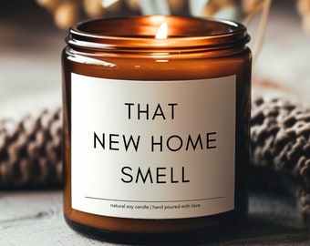 That New Home Smell soy candle, housewarming gift, closing gift, realtor gift, real estate office decor