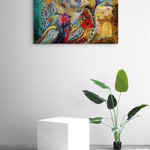 Original signed by artist Jewish art interior design canvas print Chagall art themes Home & Living Wall Decor Housewares Hangings image 8