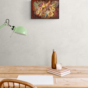 Eternal Letters - Original Spiritual Judaica Art Print, Ready to Hang 15x10x0.75 inches