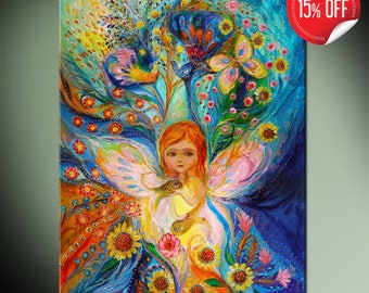 Decorate your nursery with our big-eyed "Little Fairy" canvas print, featuring original fantasy art that's ready to hang