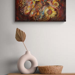 Eternal Letters - Original Spiritual Judaica Art Print, Ready to Hang 20x14x0.75 inches