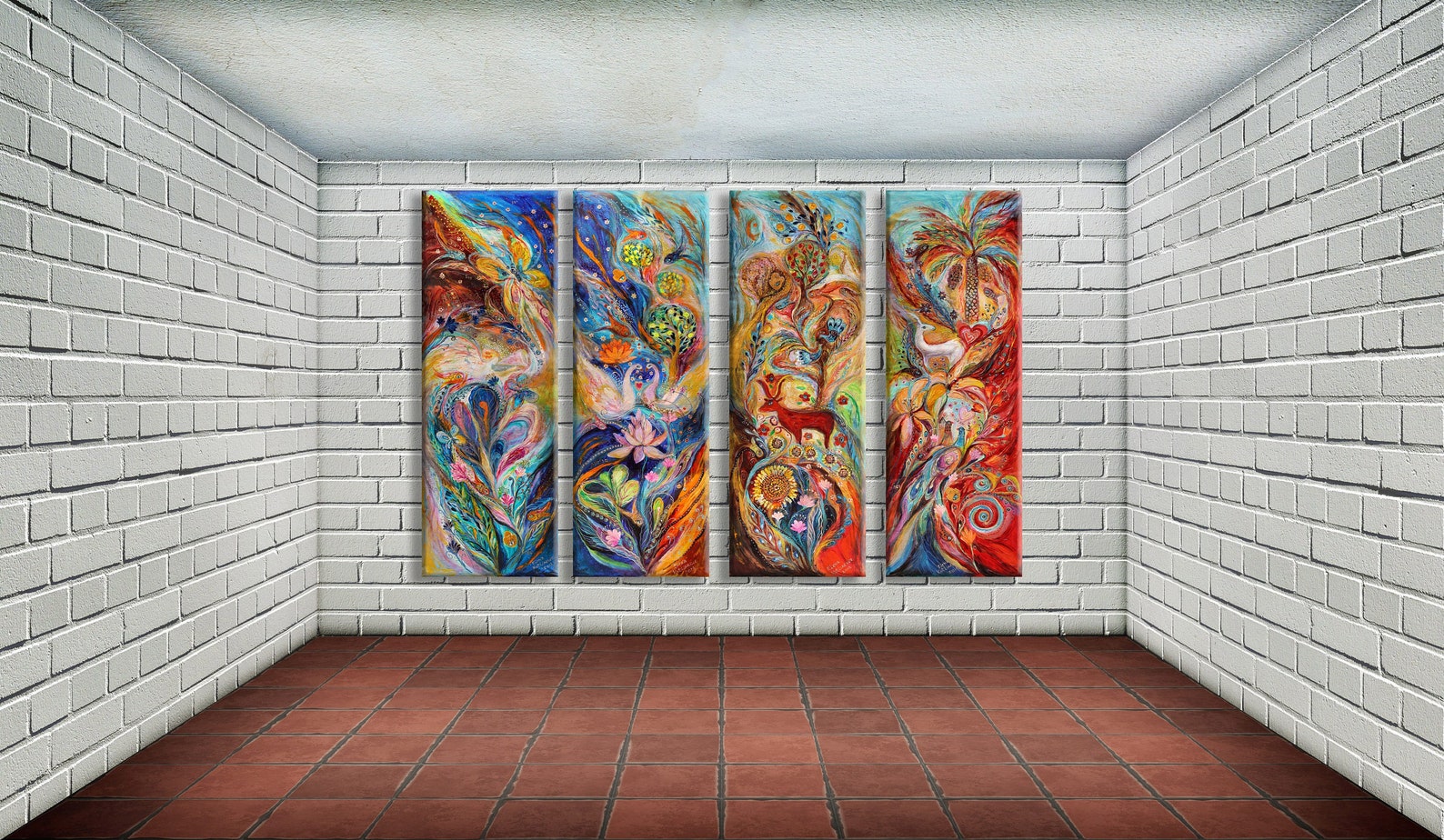 Canvas Wall Art Wall Decor Jewish Canvas Print Four Elements Etsy