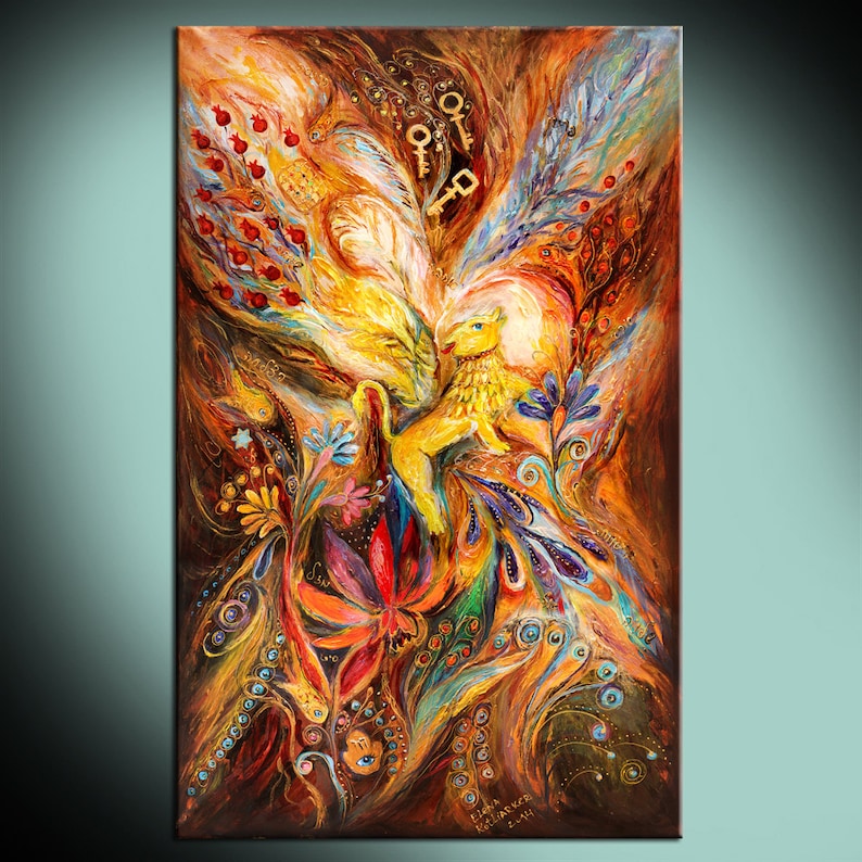 Canvas wall art print home decor based on Jewish art painting | Etsy