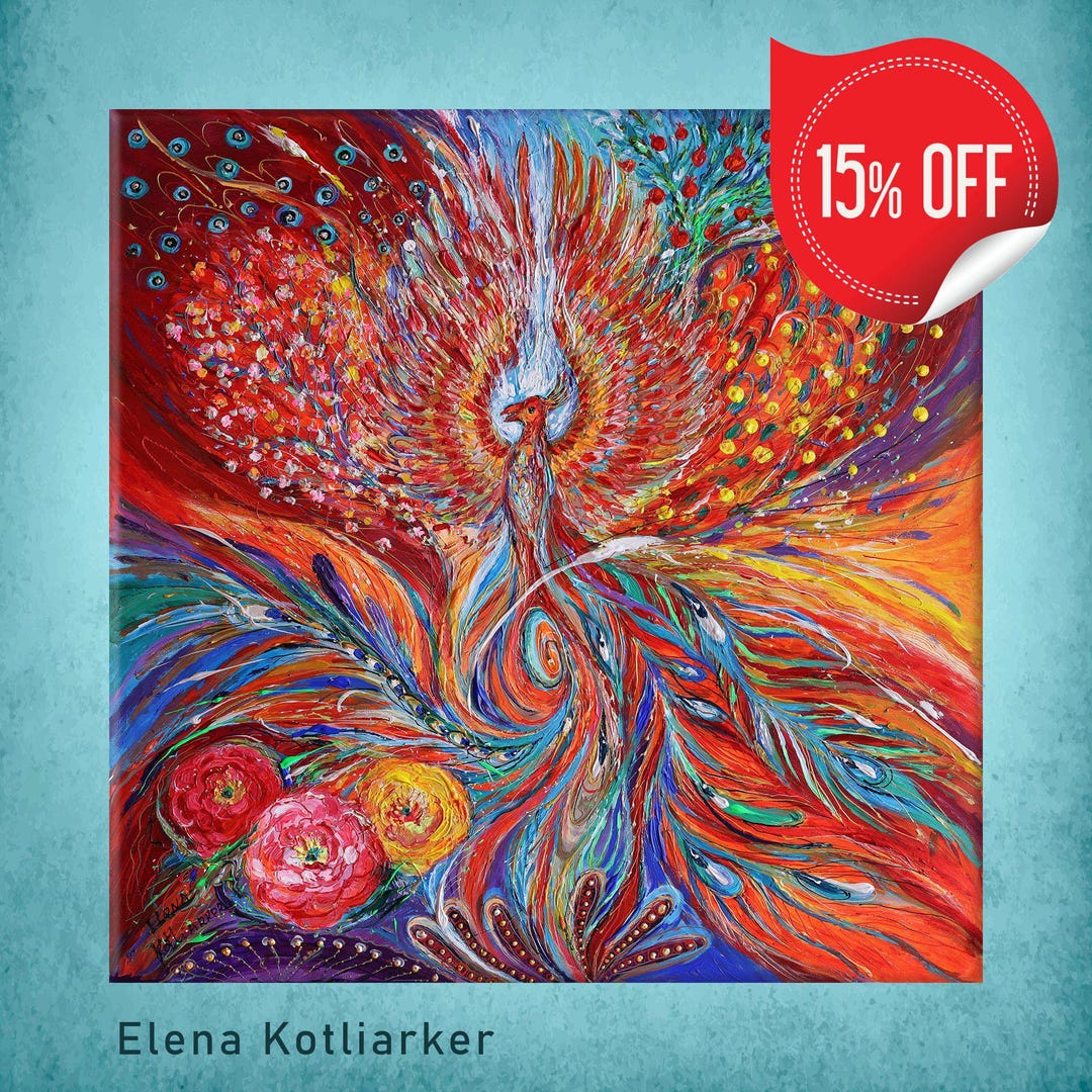The Phoenix - Visual Interpretation of Rebirth and Unity. Ready-to-hang ...
