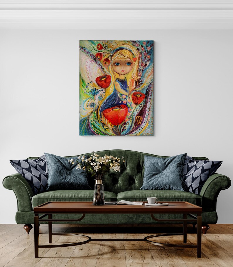 Zodiac Fairy Virgo - Original Astrology Wall Art. Limited series art print based on original painting of Israeli artist Elena Kotliarker image 5