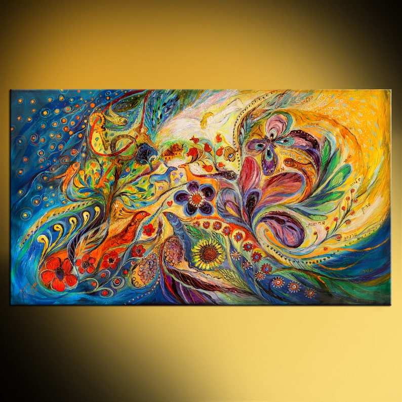 Original wall art interior design giclee canvas print Galilee Etsy