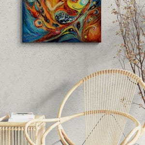 Little Mermaid Betsy Canvas Print, Fantasy Nursery Art, Elena Kotliarker 20x20x0.75 inches