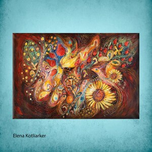 Eternal Letters - Original Spiritual Judaica Art Print, Ready to Hang