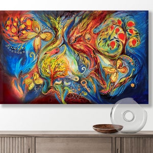 Abstract Figurative Painting on Canvas Thick Paint Huge Wall Painting ...