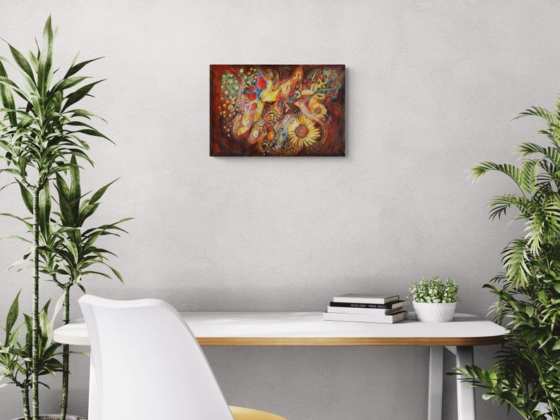 Eternal Letters - Original Spiritual Judaica Art Print, Ready to Hang image 5