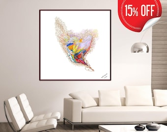 Ethereal Nursery White Color Design Meditation Wall Art