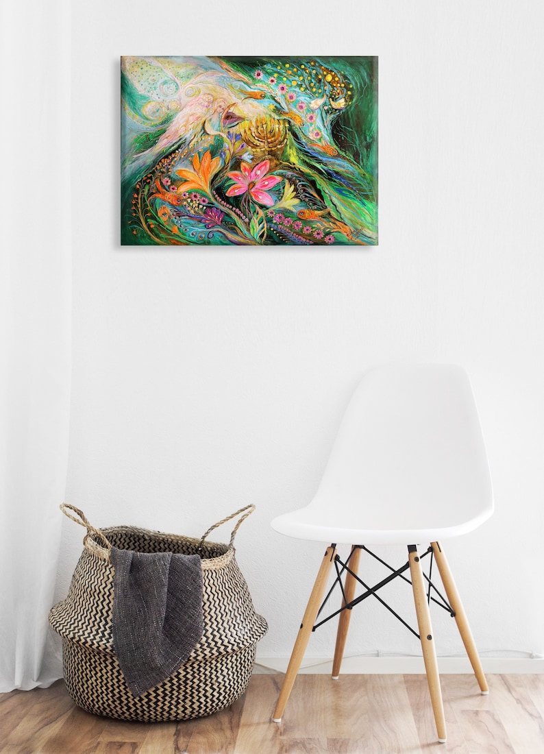 Original Ready to Hang Wall Art Interior Design Giclee Canvas Etsy