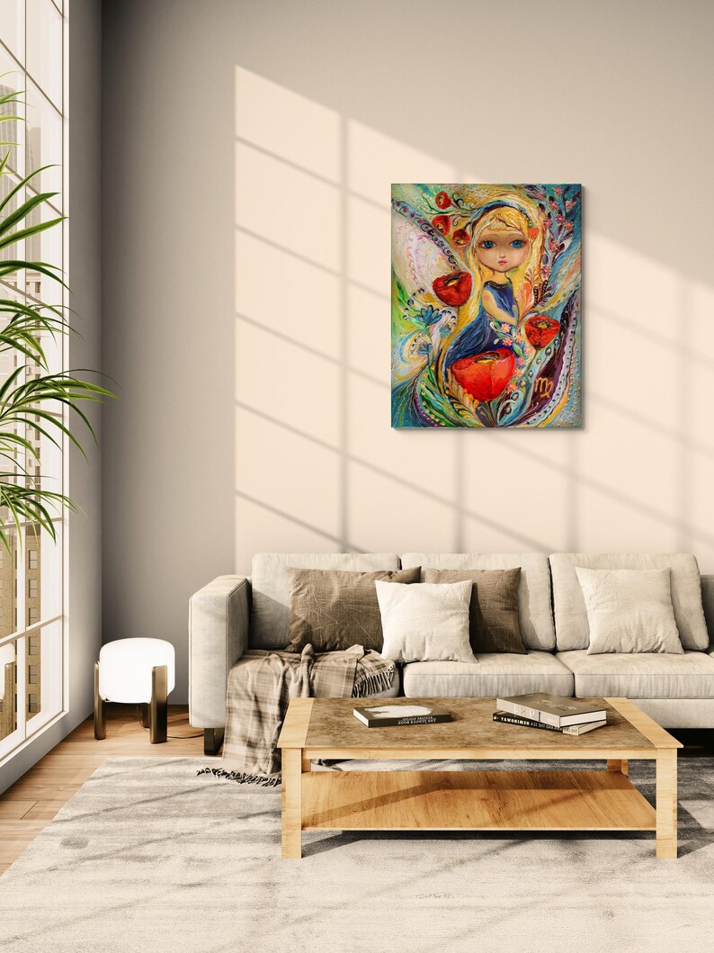 Zodiac Fairy Virgo - Original Astrology Wall Art. Limited series art print based on original painting of Israeli artist Elena Kotliarker image 6