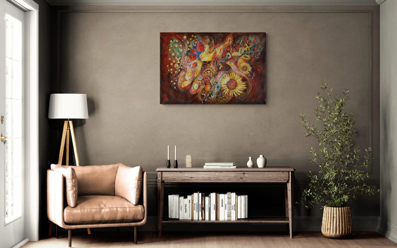 Eternal Letters - Original Spiritual Judaica Art Print, Ready to Hang image 7