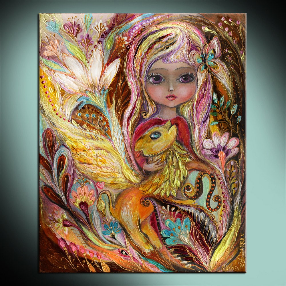 Giclée Prints Original fairy fantasy art ready to hang wall canvas