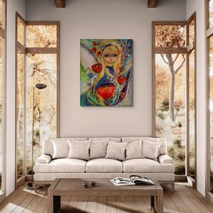Zodiac Fairy Virgo - Original Astrology Wall Art. Limited series art print based on original painting of Israeli artist Elena Kotliarker 50x38 inches