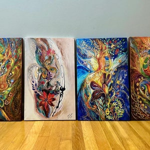 Eternal Letters - Original Spiritual Judaica Art Print, Ready to Hang image 10