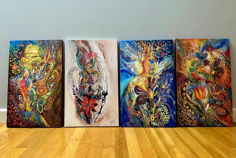Eternal Letters - Original Spiritual Judaica Art Print, Ready to Hang image 10