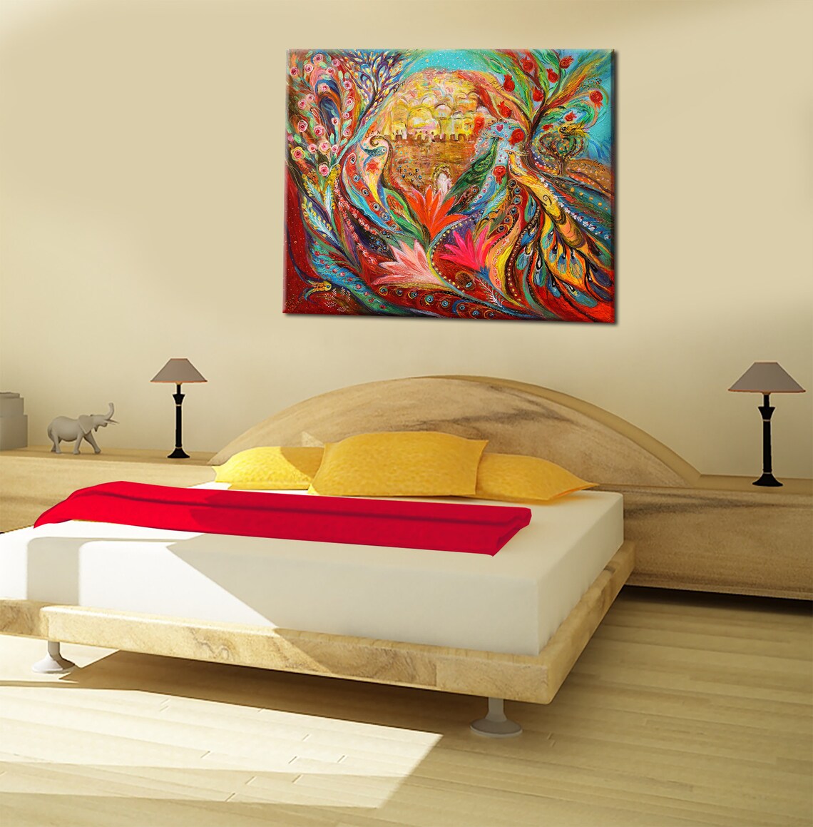 Original Canvas Wall Art Jewish Theme Interior Design Giclee Etsy UK