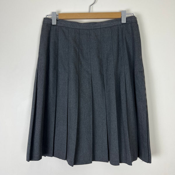 Grey Pleated Skirt - Etsy